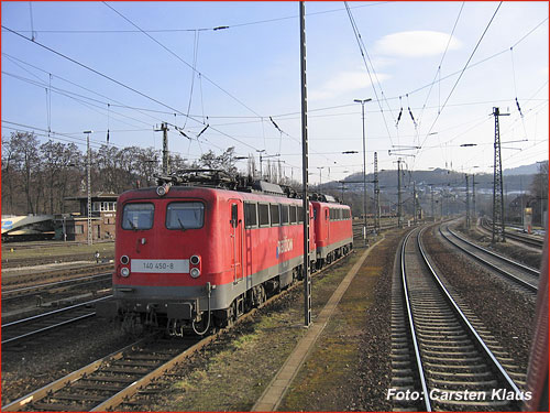 Baureihe Br 140 von DB Railion Berlin in Saalfeld