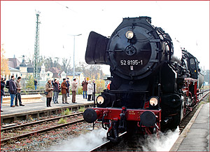 Dampflok Baureihe 52 in Coburg Bahnhofsfest 150 Jahre Werrabahn