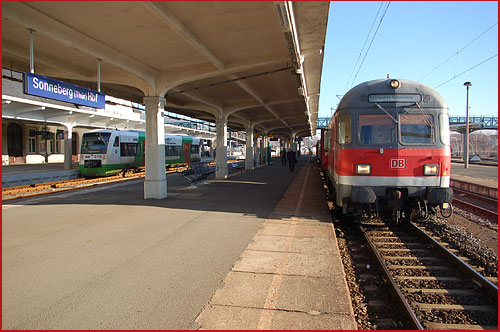 Bahnhof Sonneberg/ Thür.  Regionalbahn Karlsruher Kopf