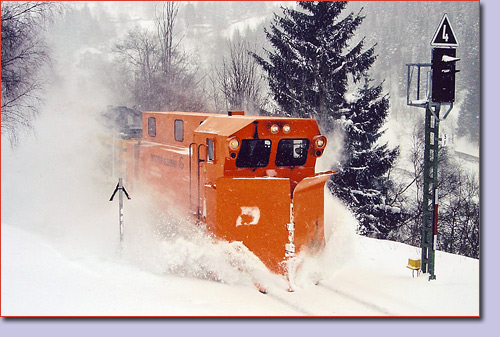 Schneepflug bei Lauscha